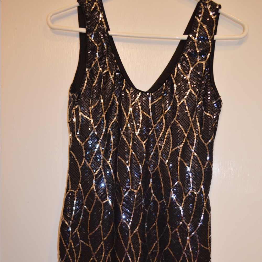 Black sequin dress